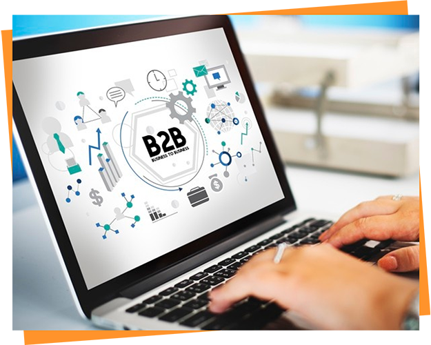 B2B - Business to Business image on Laptop