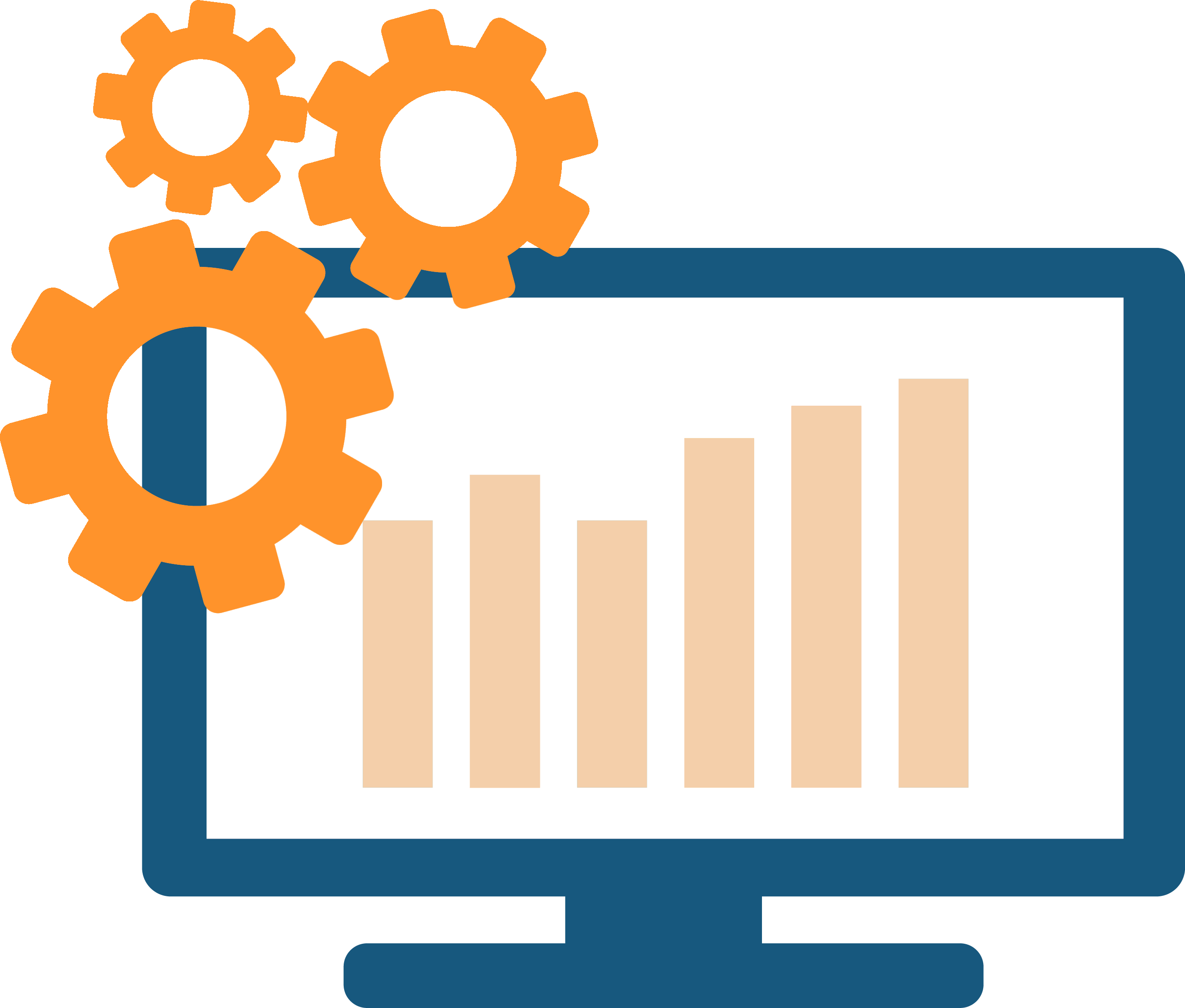 Monitor with graph-Technical seo hero image